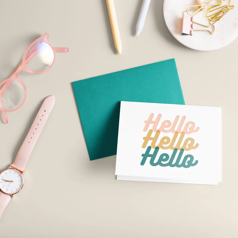 4.25"x5.5" Folded Letterpress Card