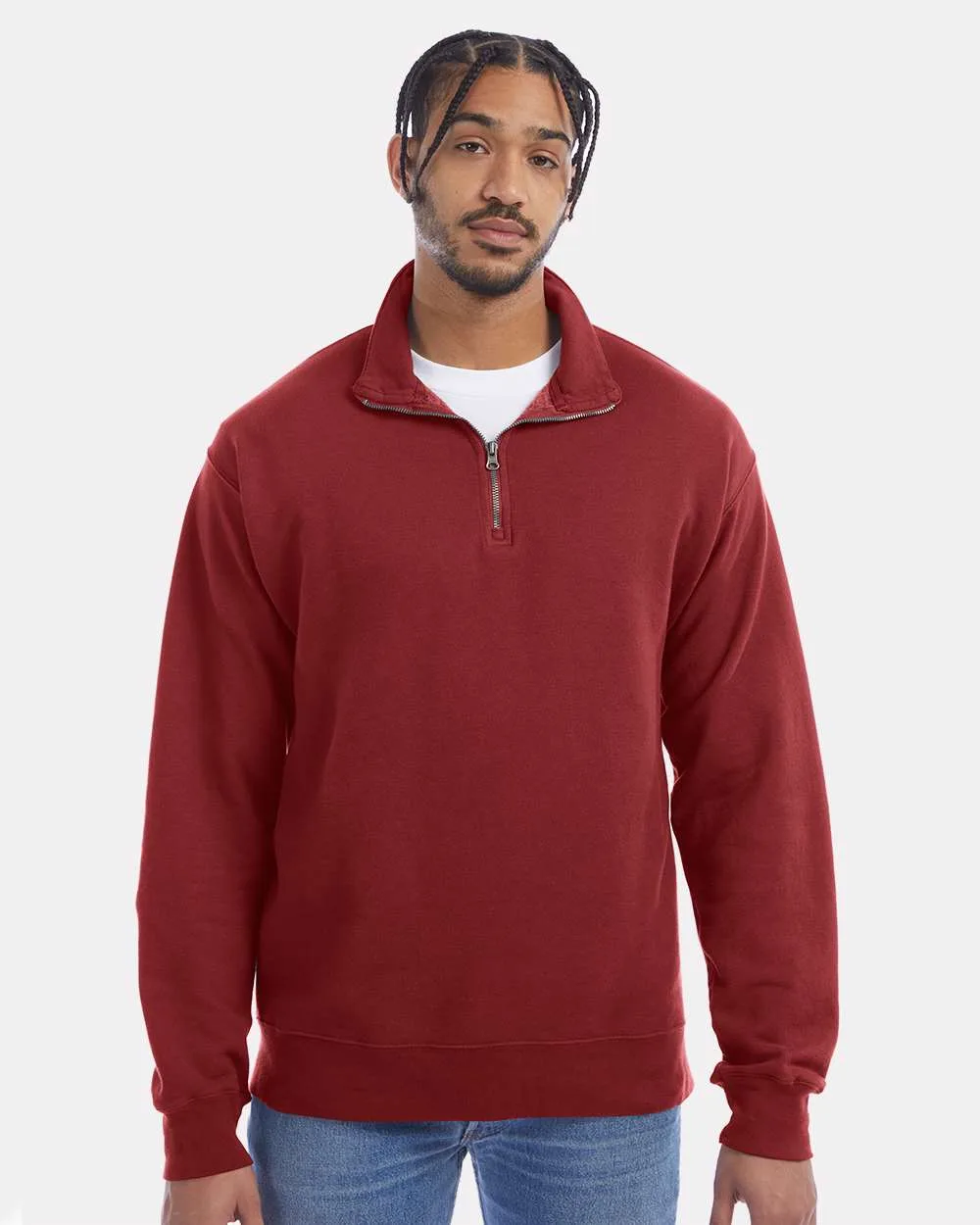 ComfortWash™ by Hanes® - Garment-Dyed Quarter Zip Sweatshirt view 3