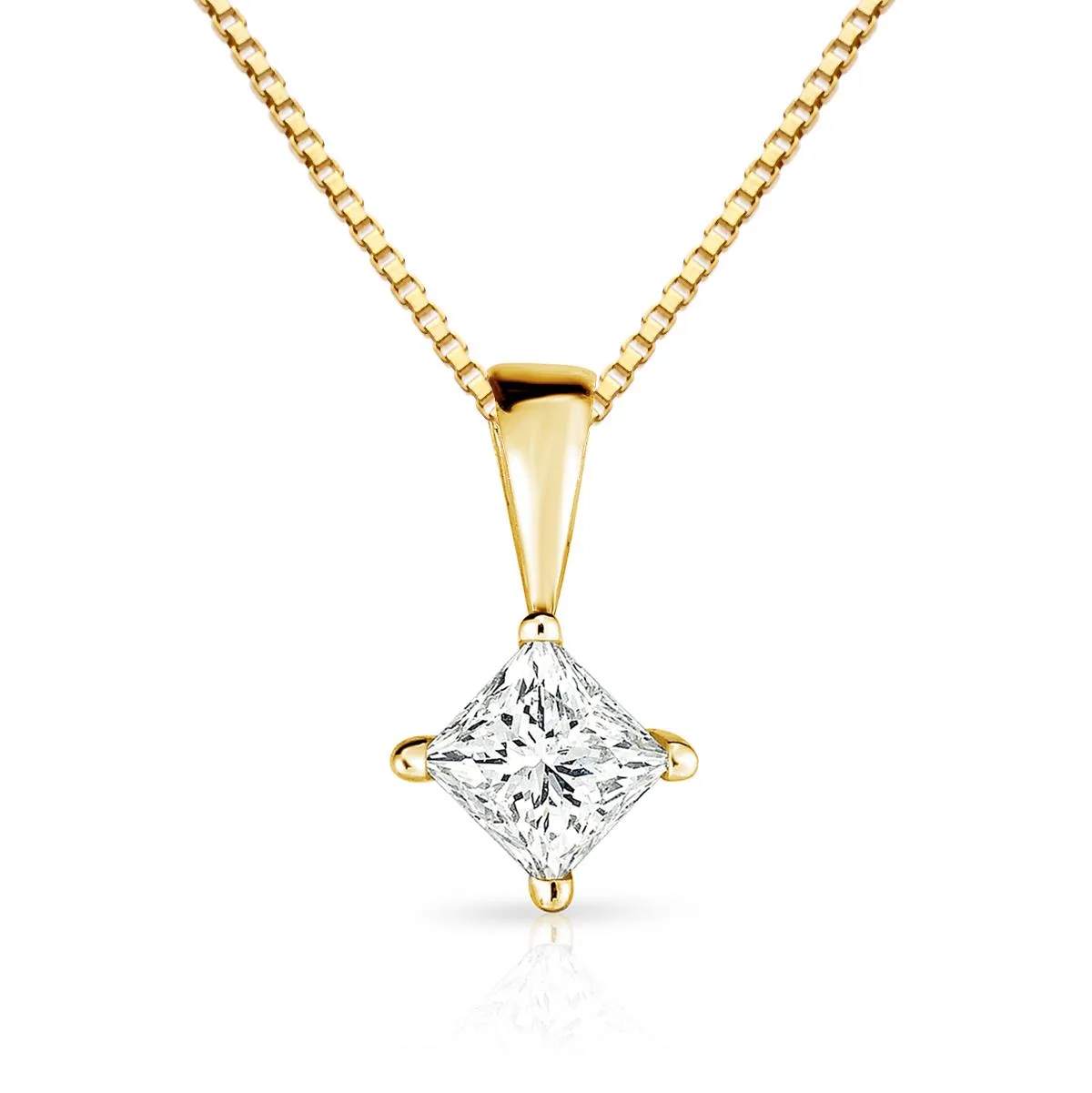 Jilco Inc Princess Cut Diamond Necklace