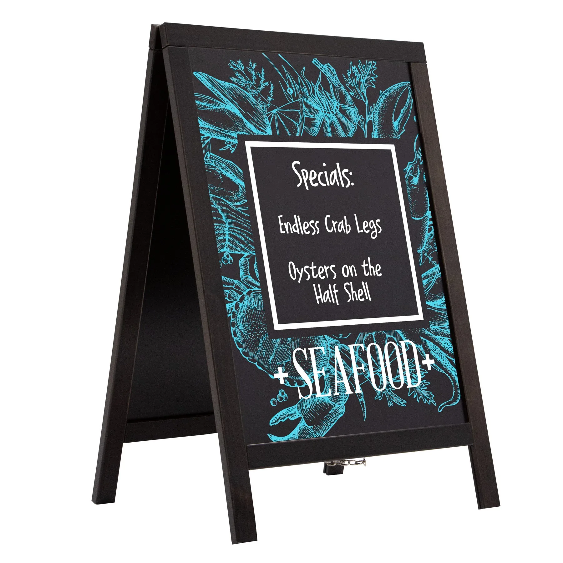 Economy Wood A-Frame Imprinted Chalkboard Kit view 6