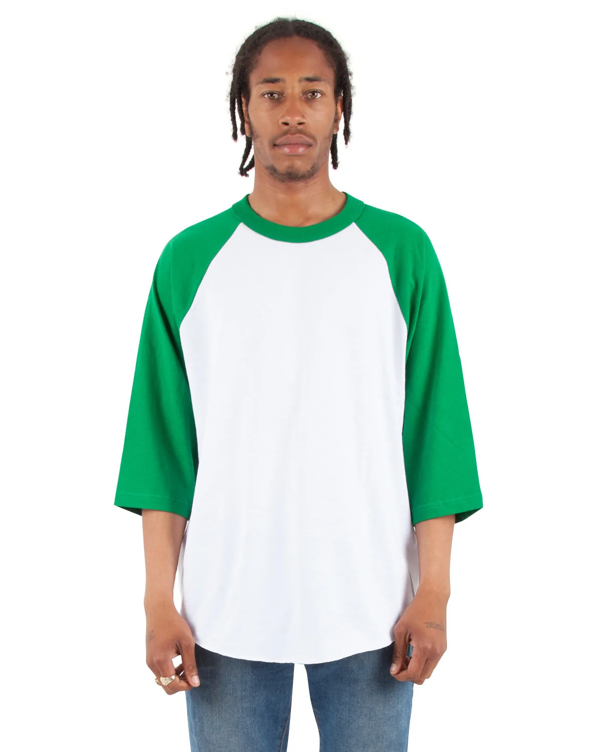 White / Kelly Green