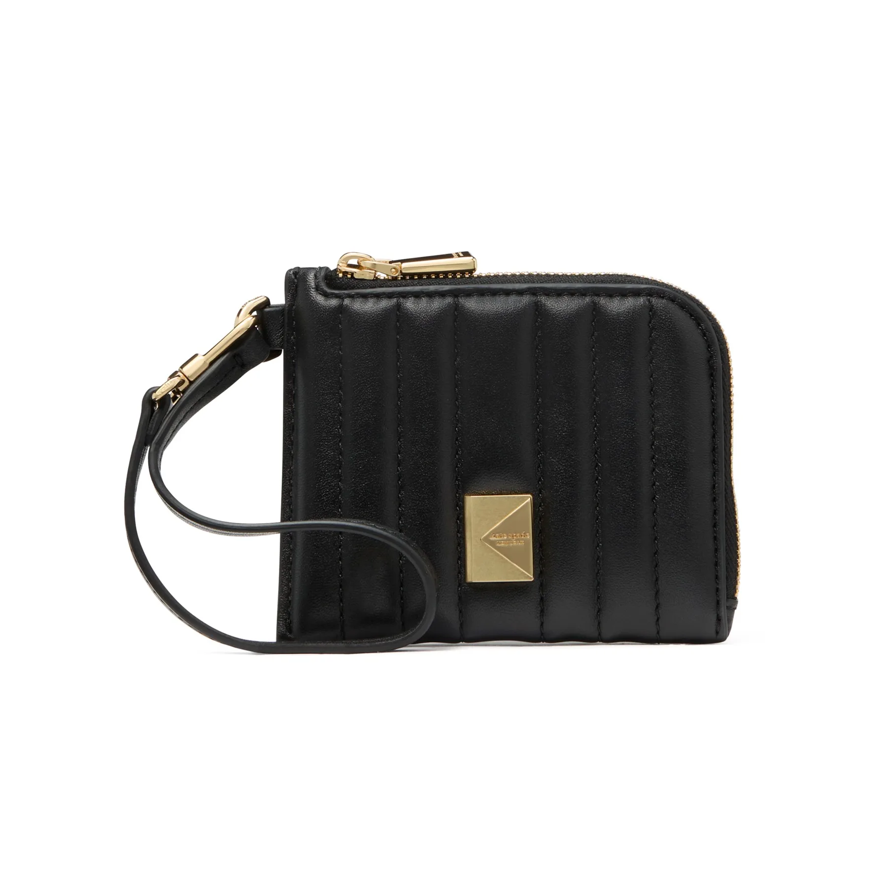 kate spade Deco Quilted Card Case Wristlet - Black