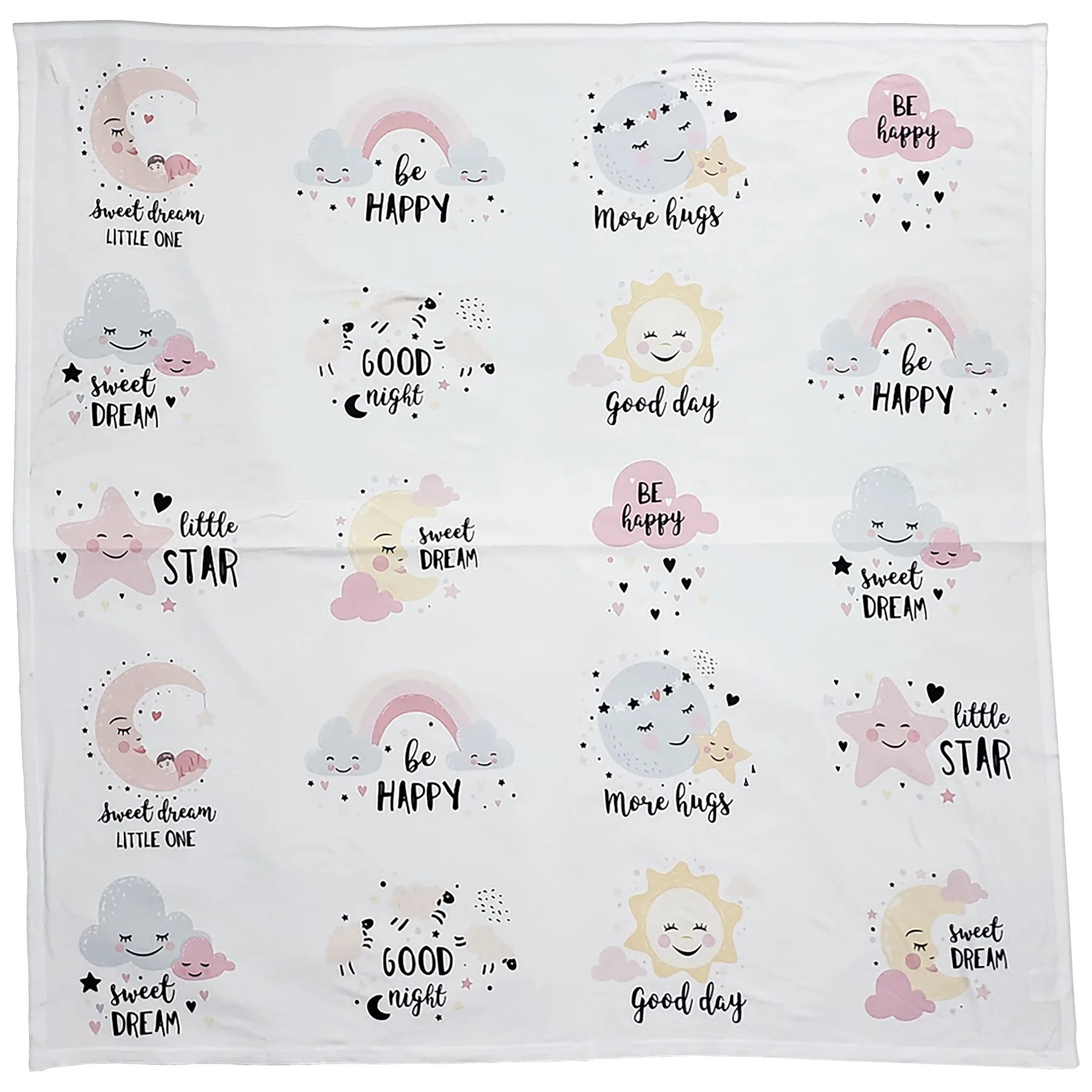 Poly/Spandex "Cotton Feel" Swaddle 42" x 42" Blanket Dye Sublimated (Domestically Decorated)