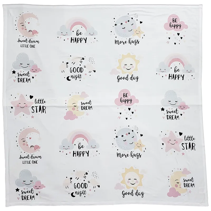Poly/Spandex "Cotton Feel" Swaddle 42" x 42" Blanket Dye Sublimated (Domestically Decorated)