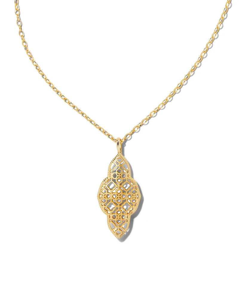 Kendra Scott Abbie Long Pendant Necklace - Gold