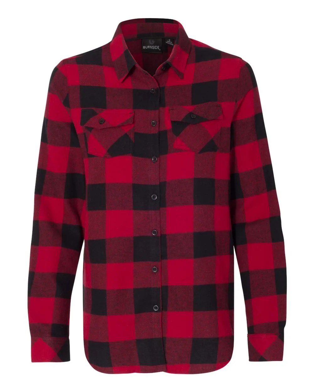 Burnside® Women's Yarn Dyed Long Sleeve Flannel Shirt view 6