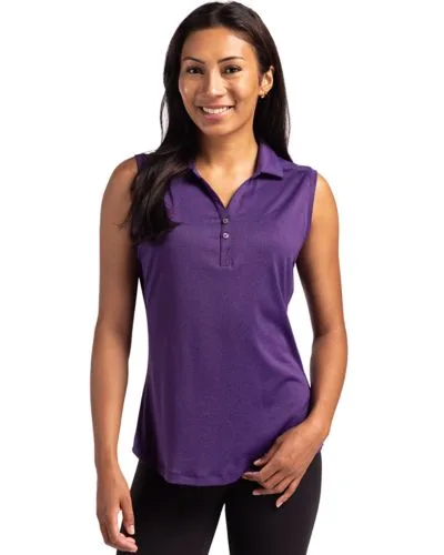 Cutter & Buck Forge Eco Stretch Recycled Womens Sleeveless Polo view 3