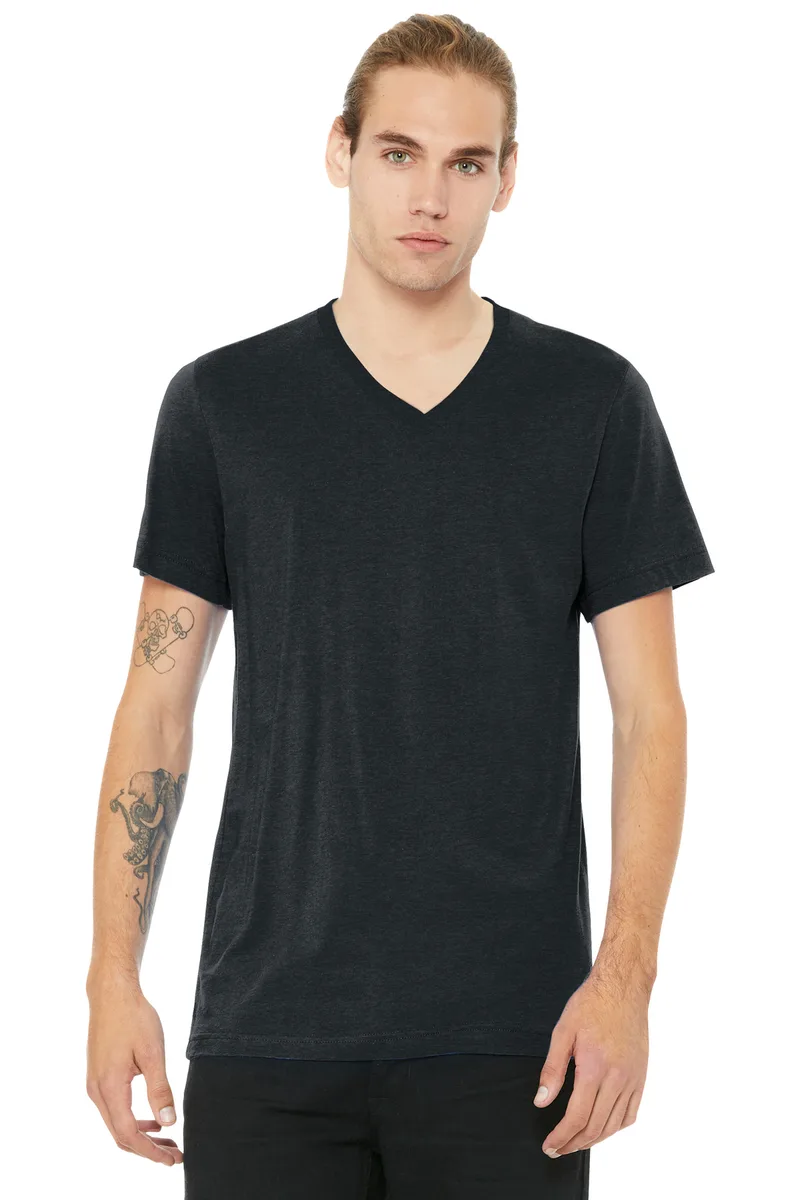 BELLA+CANVAS® Unisex Heather CVC V-Neck Tee view 3
