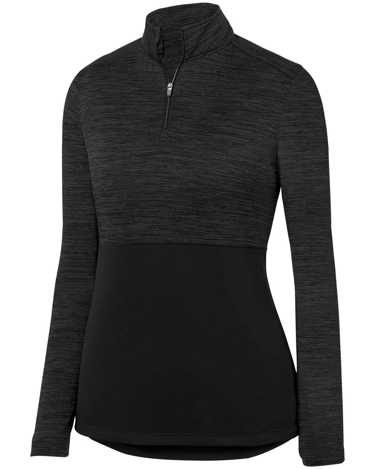 Augusta Ladies' Shadow Tonal Heather Quarter-Zip Pullover