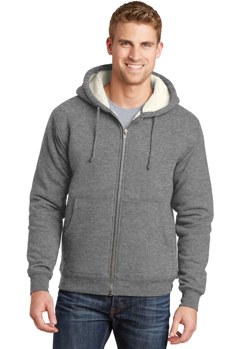 CornerStone® Heavyweight Sherpa-Lined Hooded Fleece Jacket. view 2