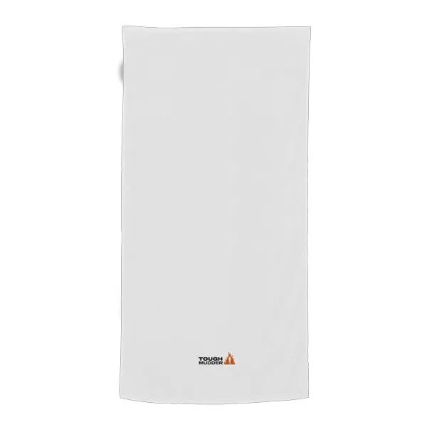 100% Cotton Terry Velour Economy Beach Towel (White) view 3
