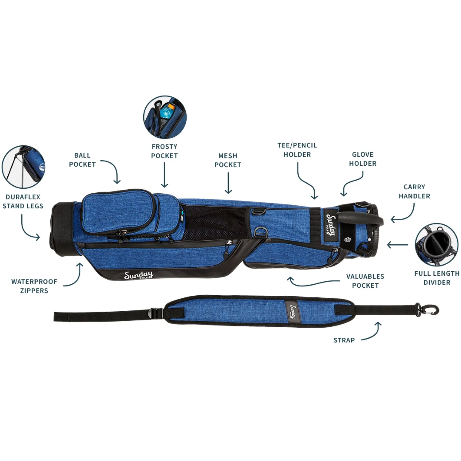 Sunday Golf® The Loma Golf Bag view 5