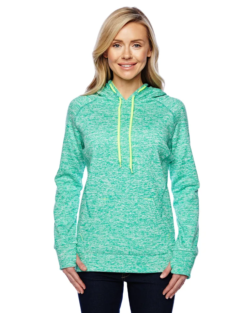 J AMERICA Ladies' Cosmic Contrast Fleece Hooded Sweatshirt view 2