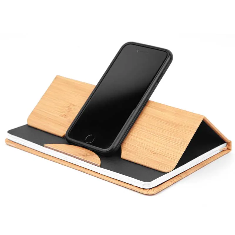 Bamboo Brown Blank Phone Holder View