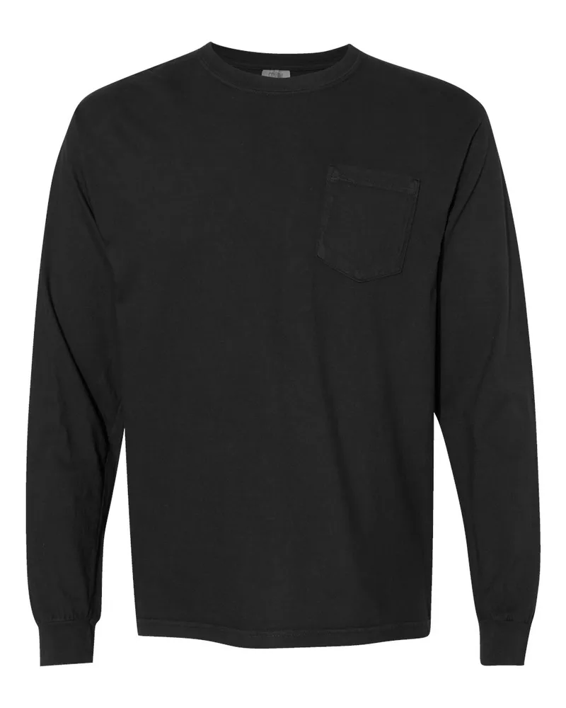 Comfort Colors® Unisex Garment-Dyed Heavyweight Long Sleeve Pocket T-Shirt view 4