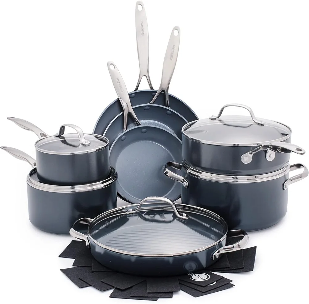 GreenPan Valencia Pro Ceramic Non-Stick 11-Piece Cookware Set
