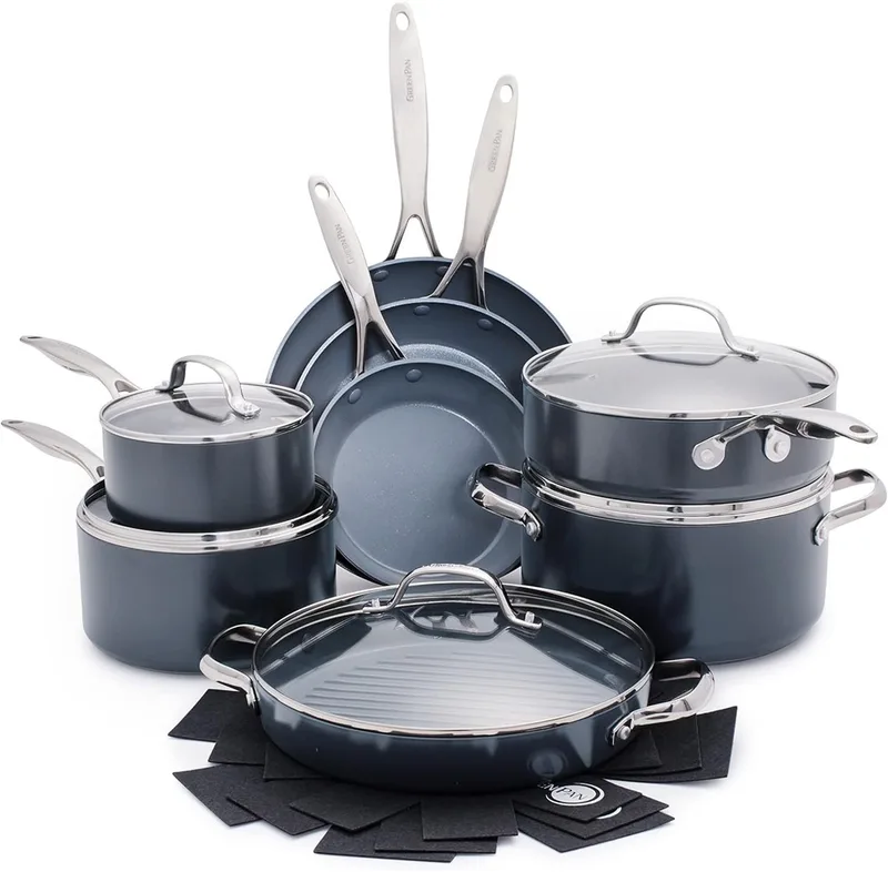 GreenPan Valencia Pro Ceramic Non-Stick 11-Piece Cookware Set