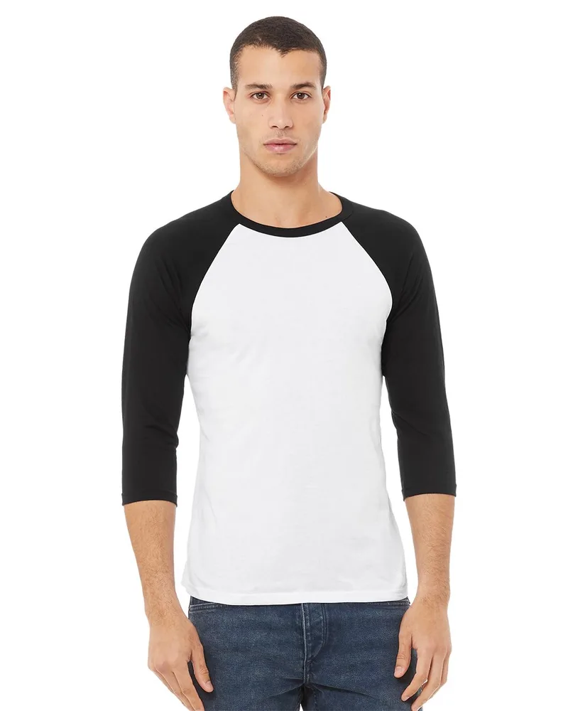 Bella+Canvas® Unisex Three-Quarter Sleeve Baseball T-Shirt view 2