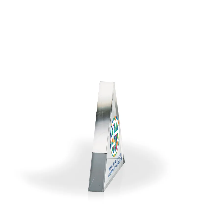Triad Acrylic Paperweight Award - UV Print view 3