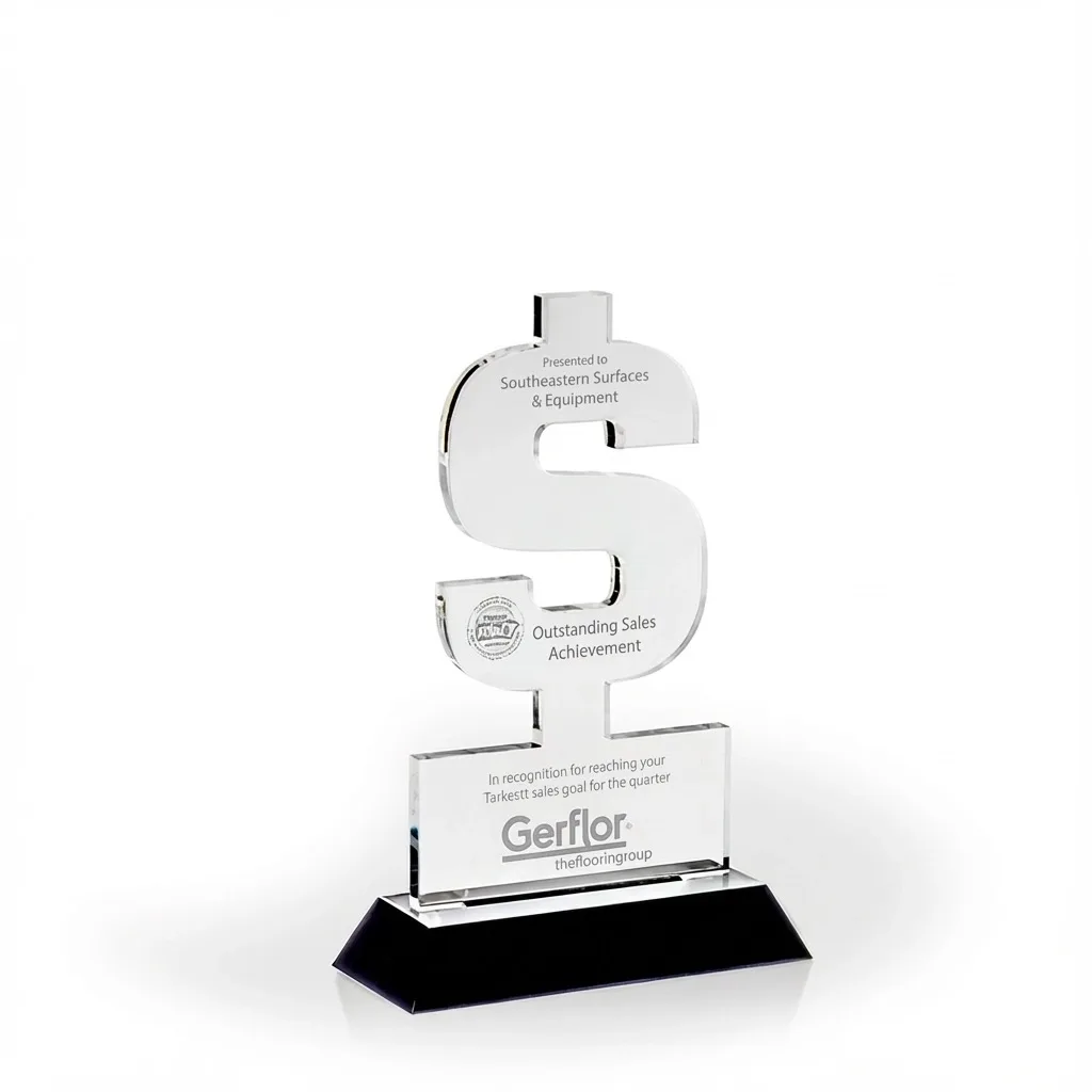 USA Coast-to-Coast Award with Black Wood Base