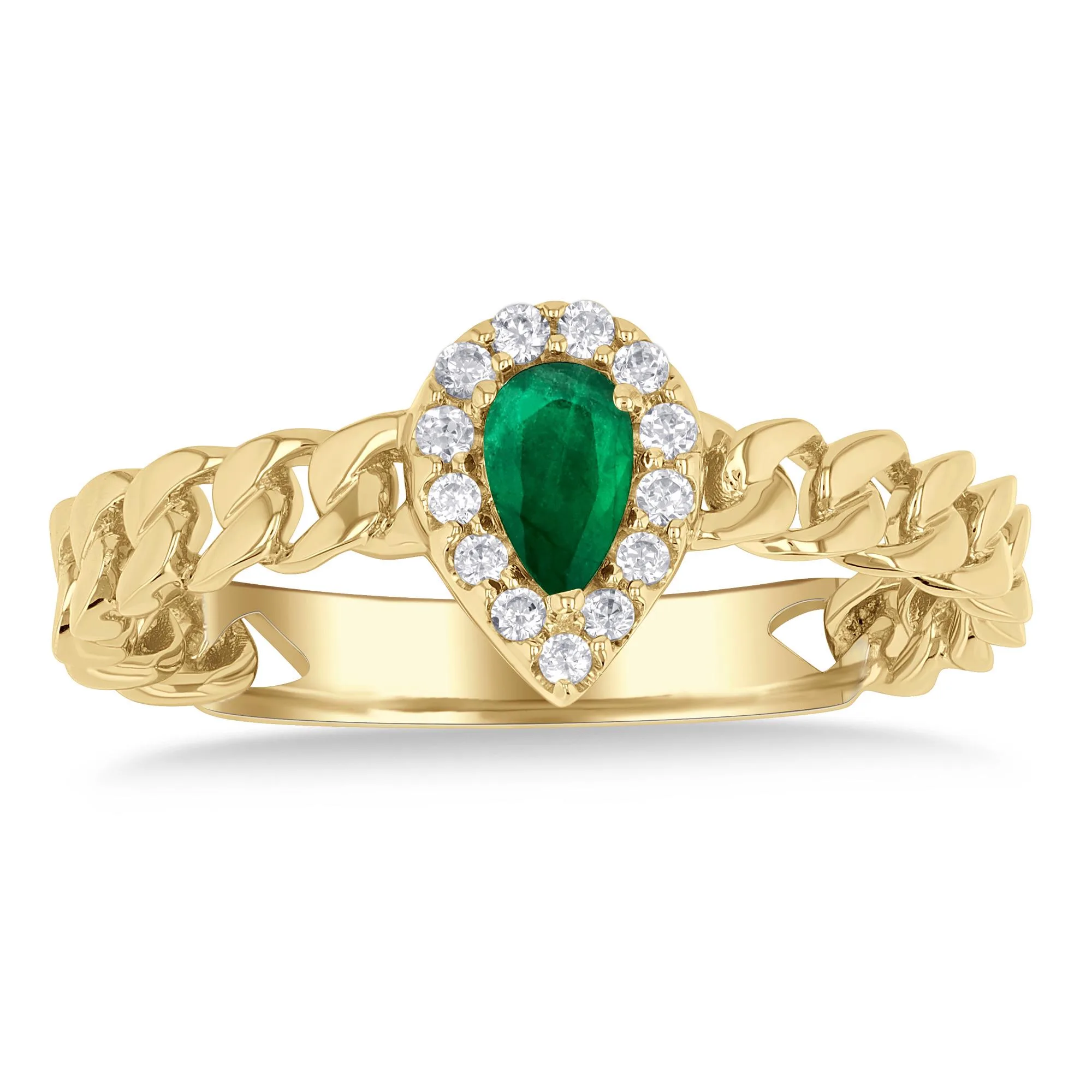 Jilco Inc Teardrop Emerald Ring - Size 8