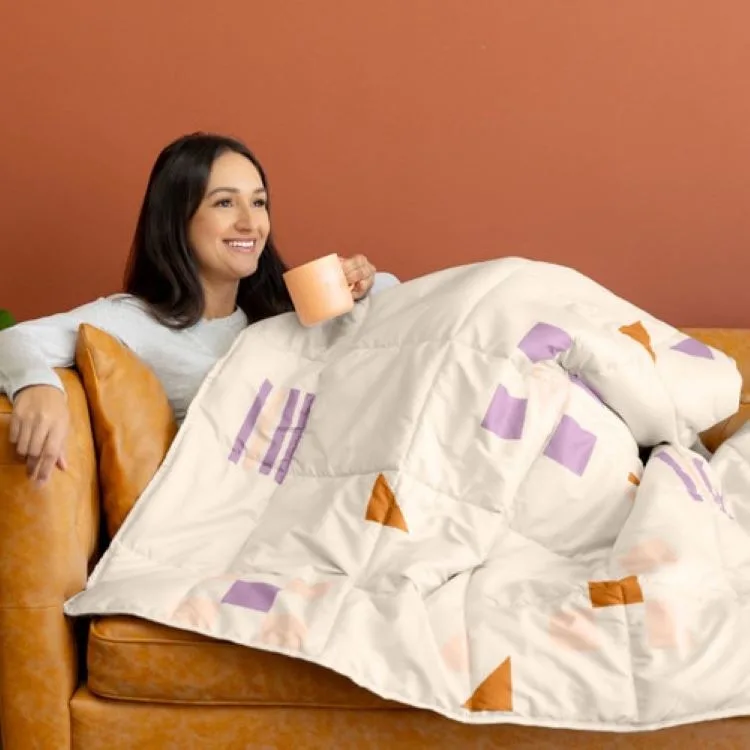 Soft Block Large Blanket