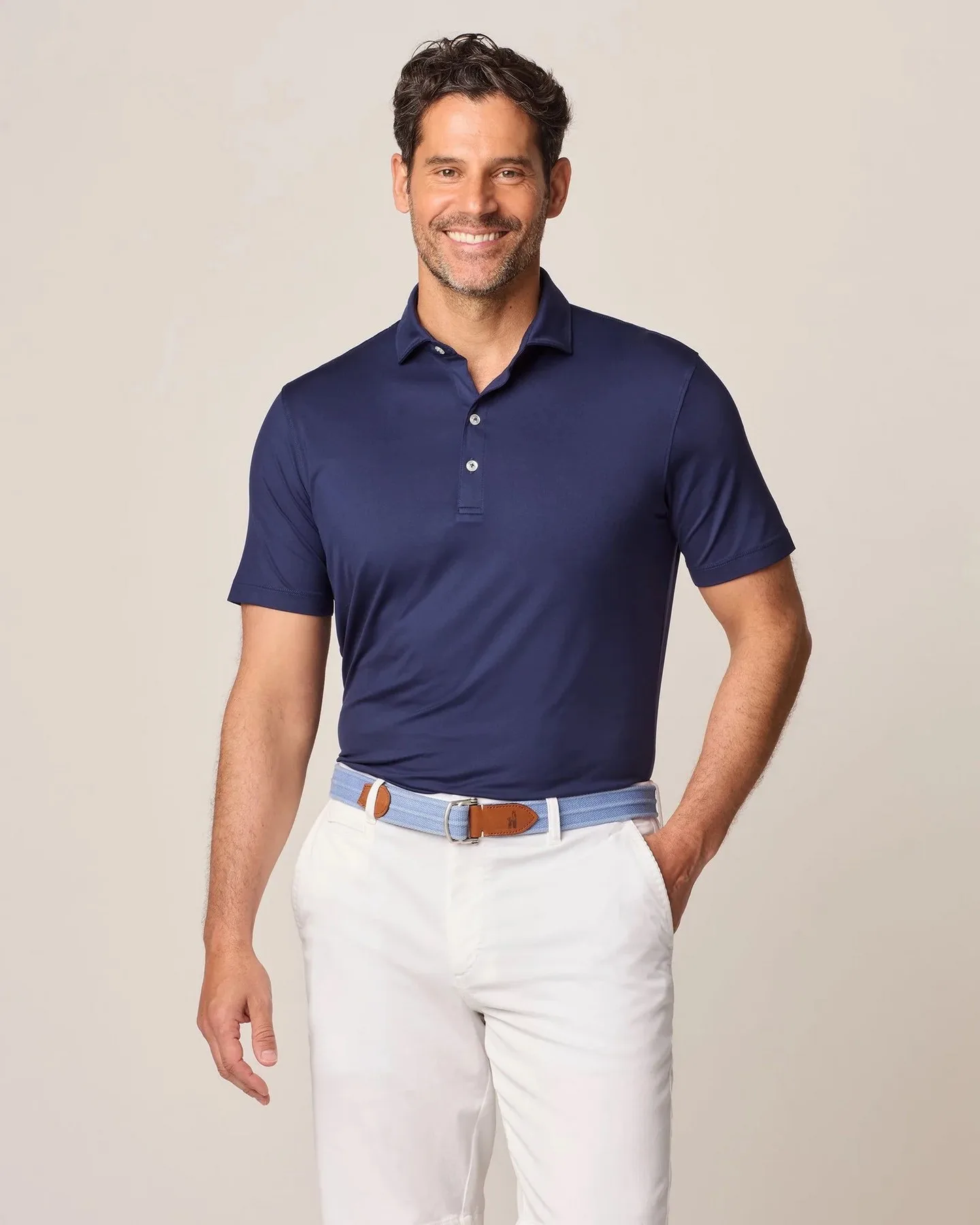 Johnnie-O Men's Prep-Formance Birdie Solid Jersey Polo