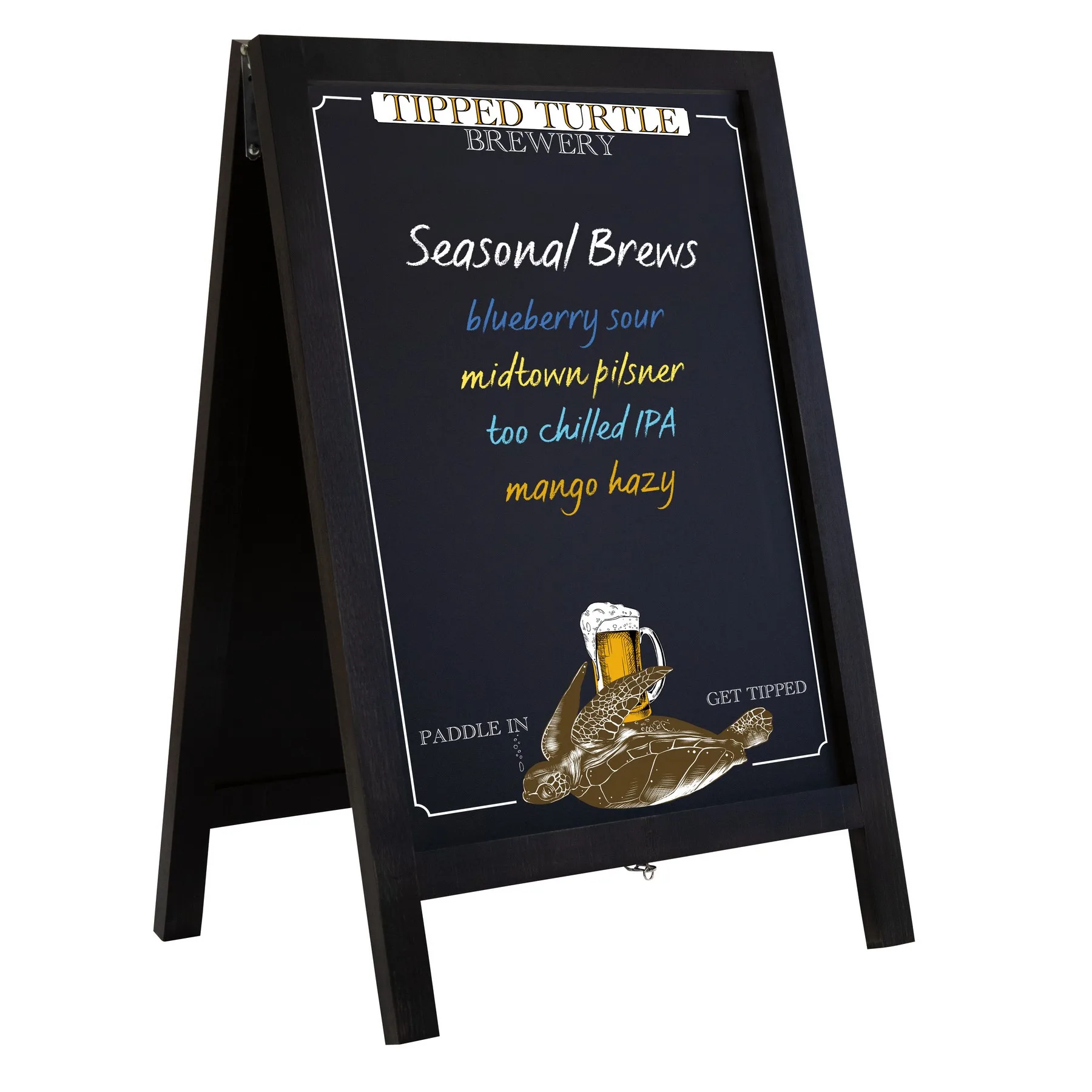 32" Deluxe Wood A-Frame Imprinted Chalkboard Kit view 3