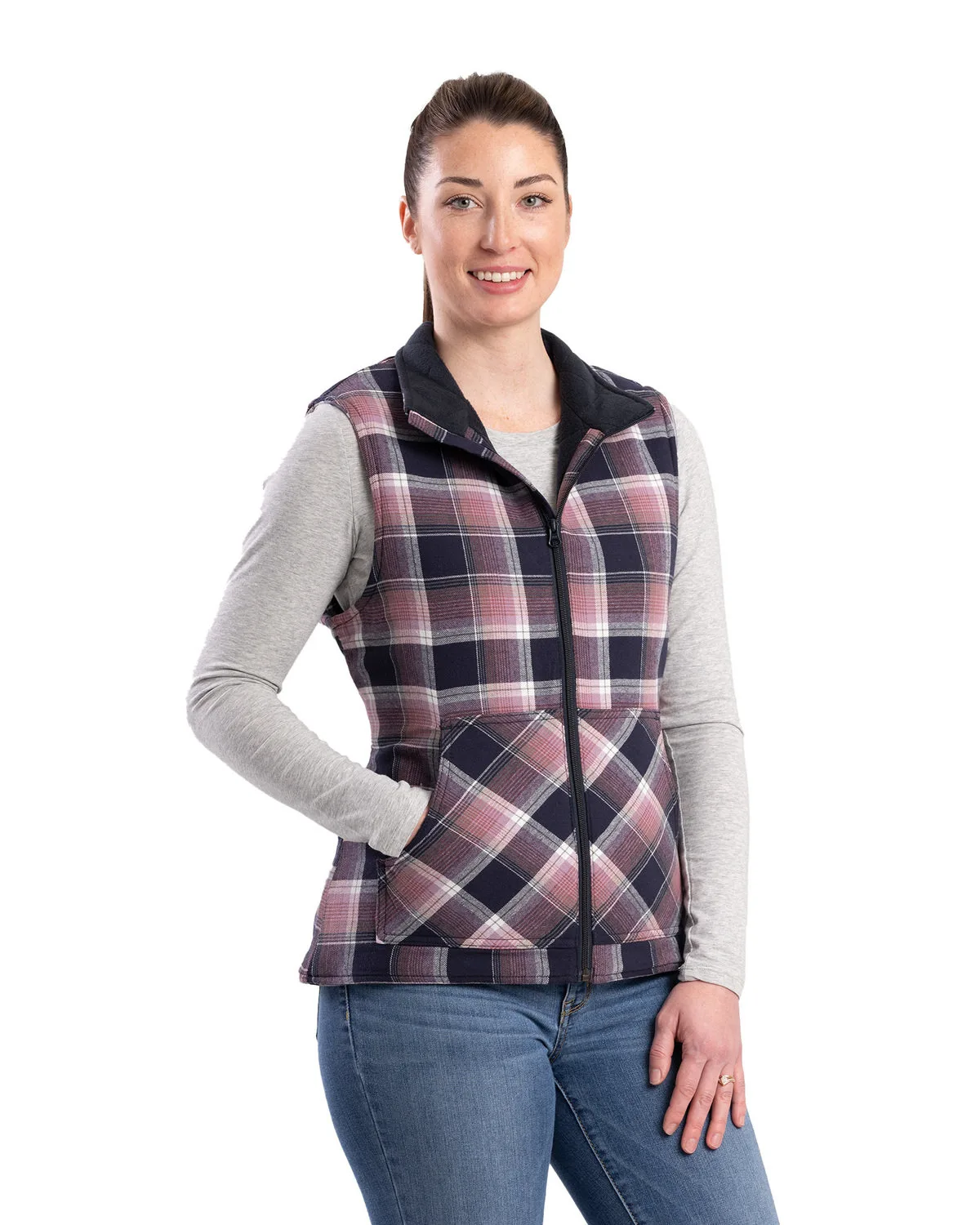 Berne Apparel Ladies' Insulated Flannel Vest view 2