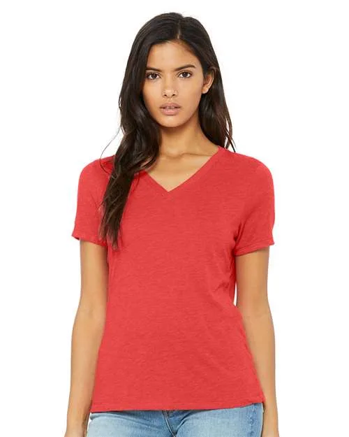 Bella+Canvas® Women's Relaxed Triblend Short Sleeve V-Neck T-Shirt view 3