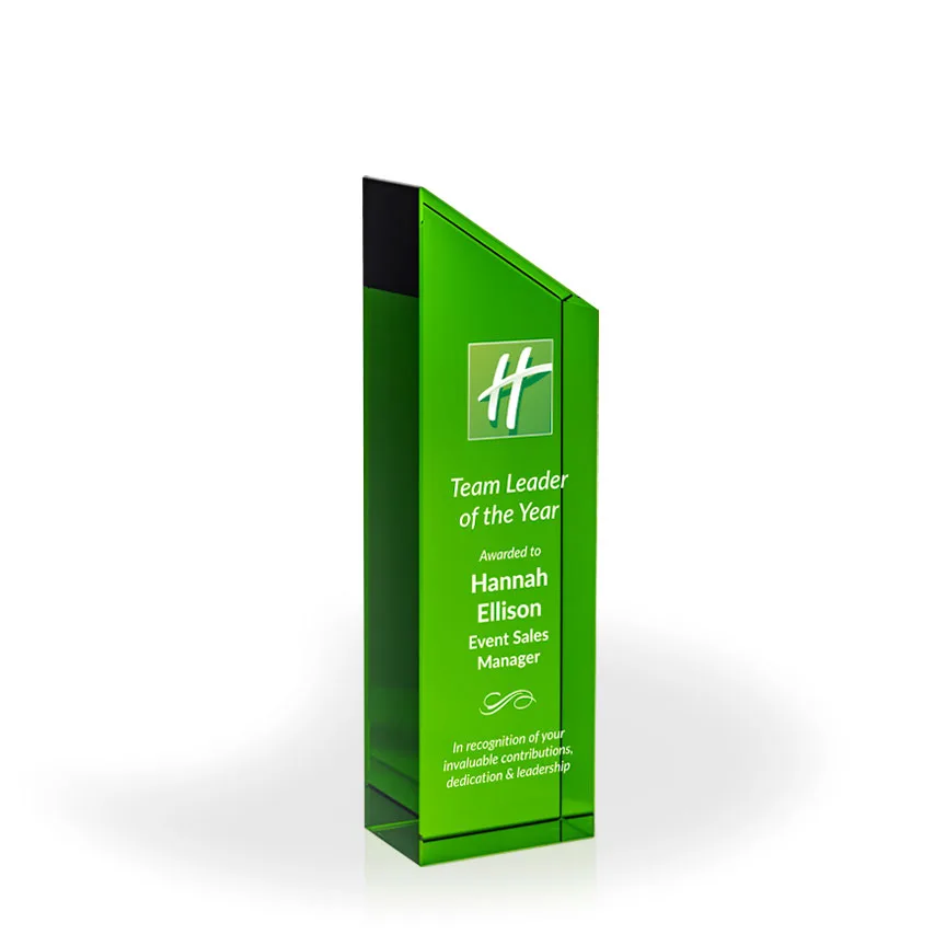 Winslow Green Slant Column, UV Printed