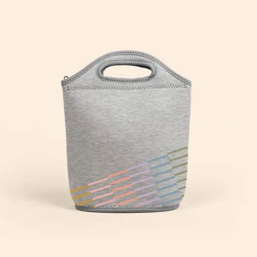 Venti Heathered Jersey Knit Neoprene Lunch Bag view 2