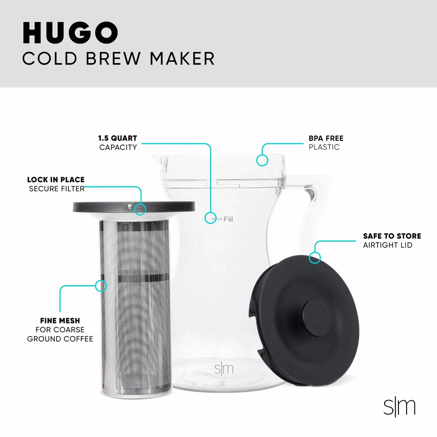 48 oz Simple Modern® Hugo Cold Brew Coffee Maker view 5