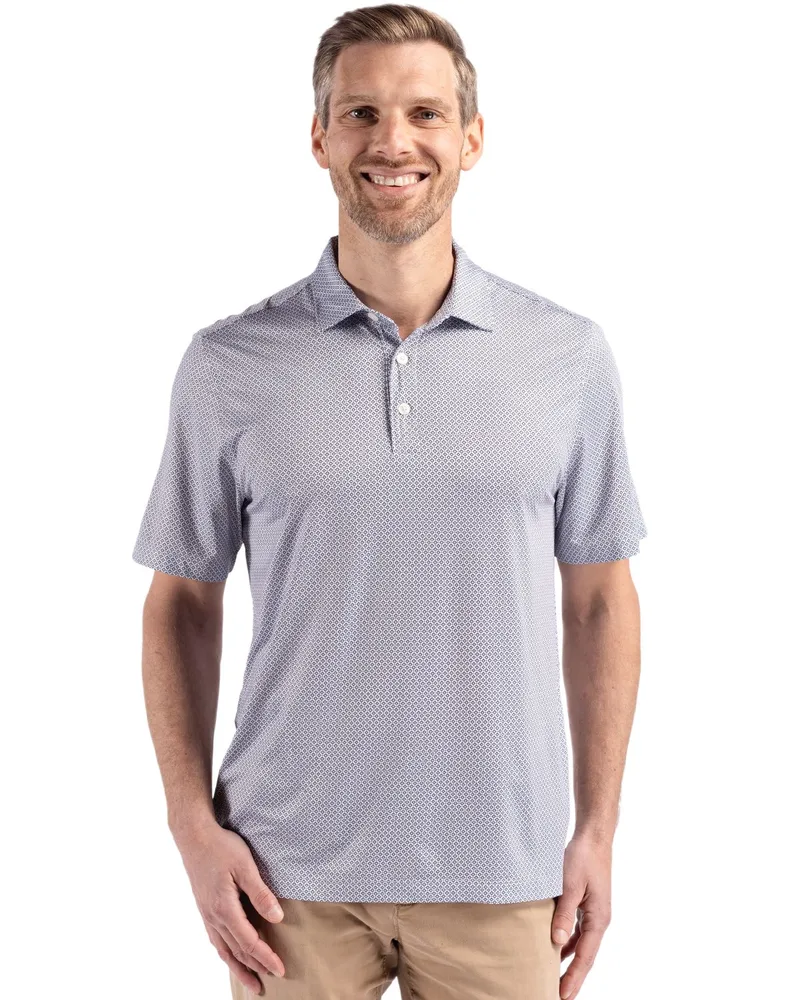 Cutter & Buck Pike Eco Diamond Dot Print Recycled Mens Big & Tall Polo