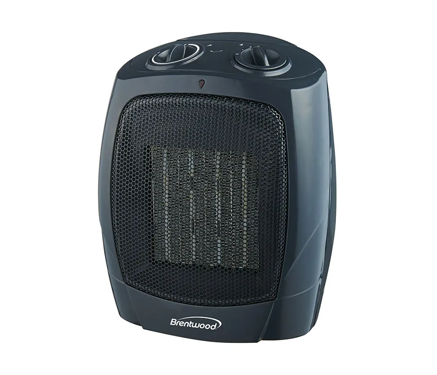 1500w Black Portable Ceramic Space Heater & Fan