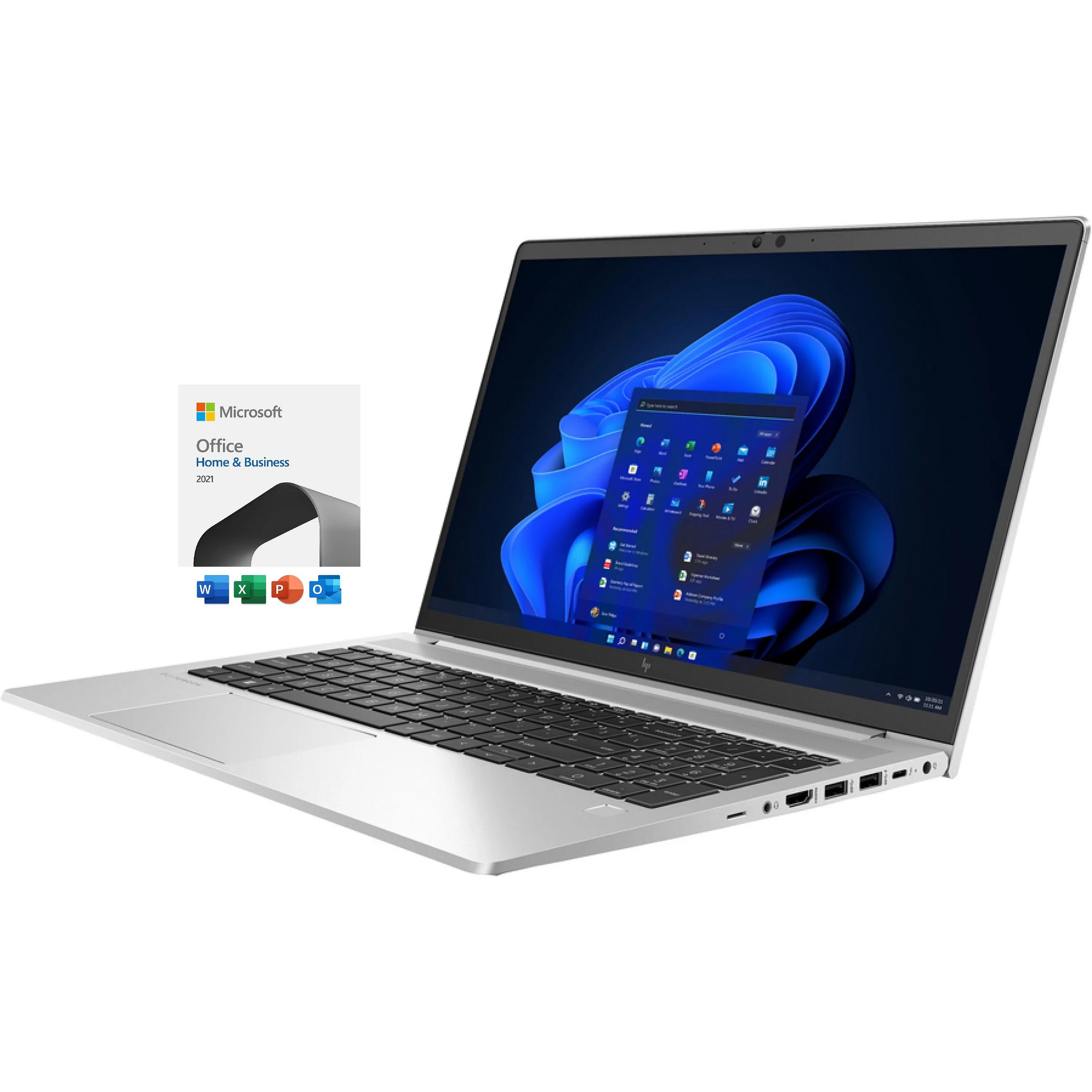 Hewlett Packard Elitebook 15.6 Notebook Windows 10 Pro + Microsoft Office 2021 Home & Business