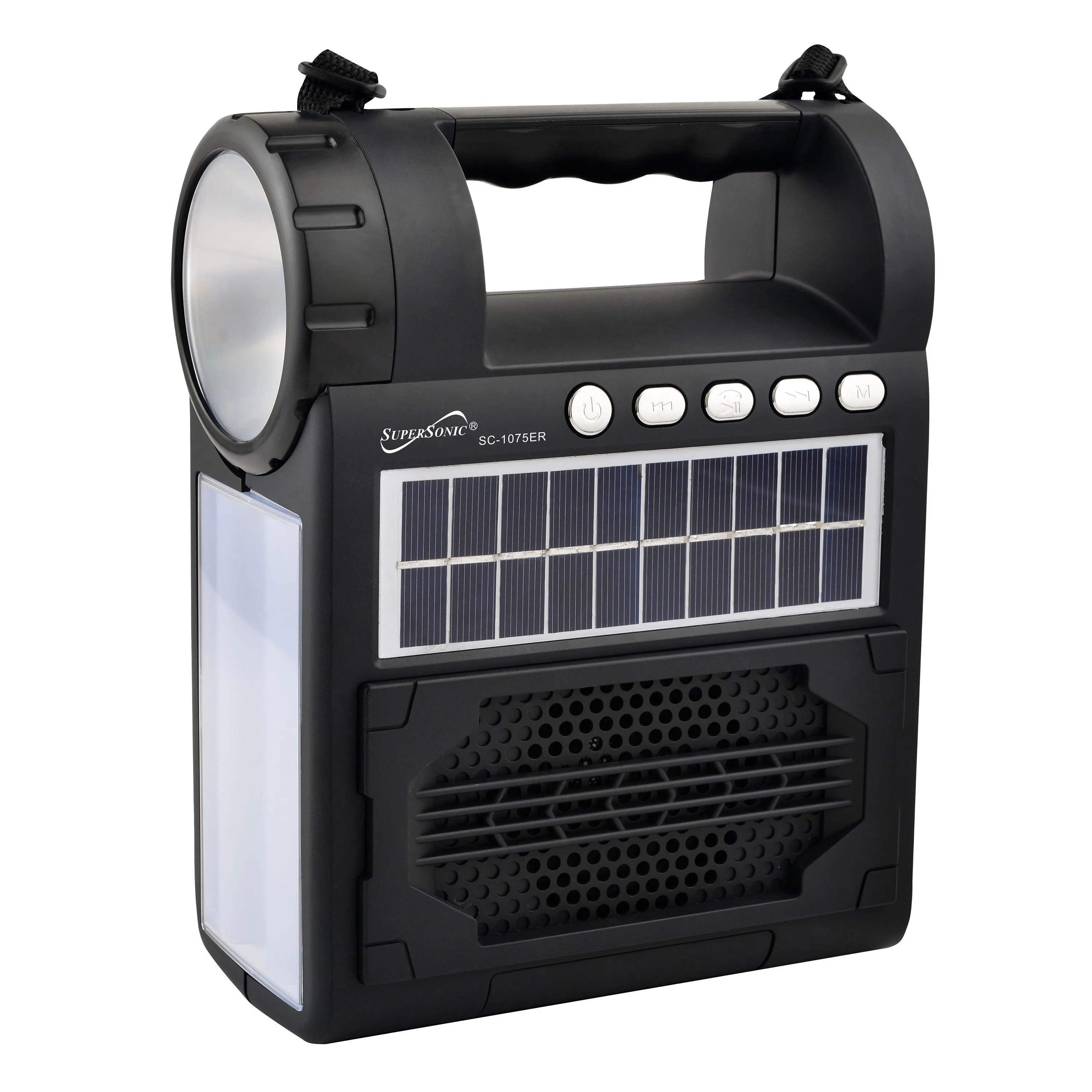 Supersonic Emergency Solar Power Bluetooth Speaker W/ Fm Radio Flashlight & Lantern