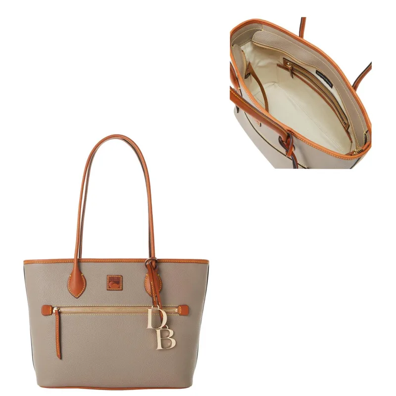 Dooney & Bourke Pebble Grain Tote Bag - Taupe Brown