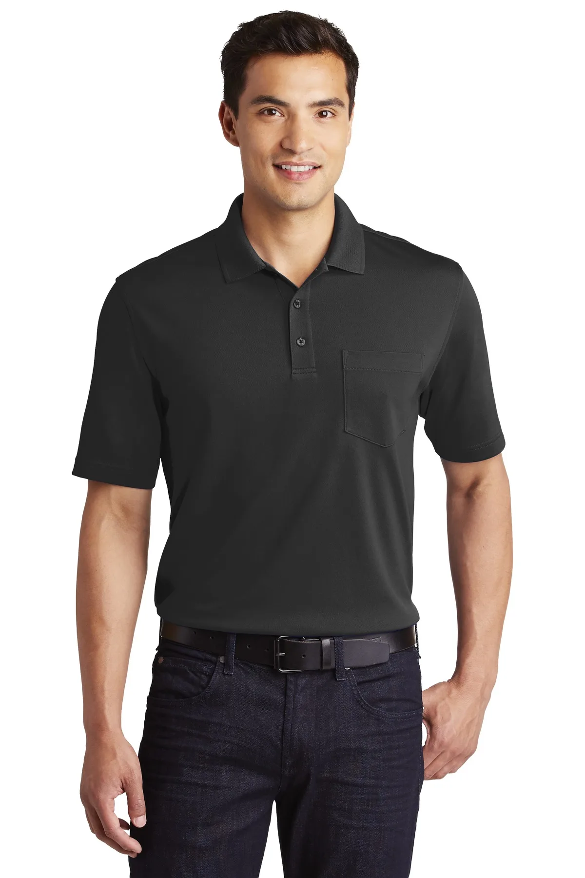 Port Authority® Dry Zone® UV Micro-Mesh Pocket Polo.