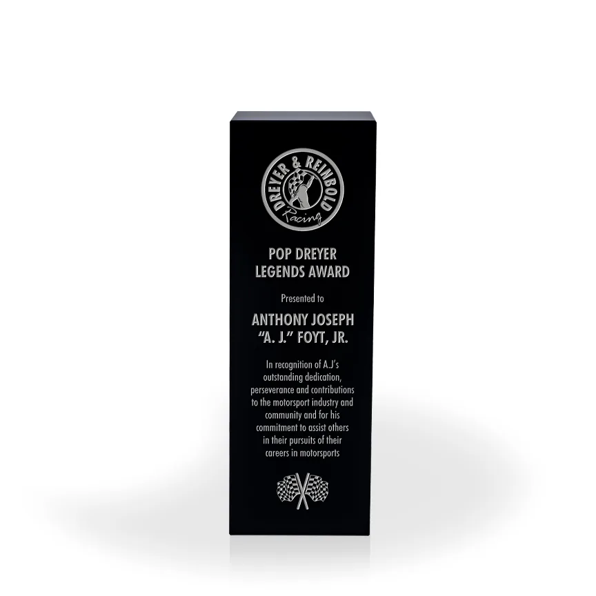 Alexis Black Crystal Column, Large