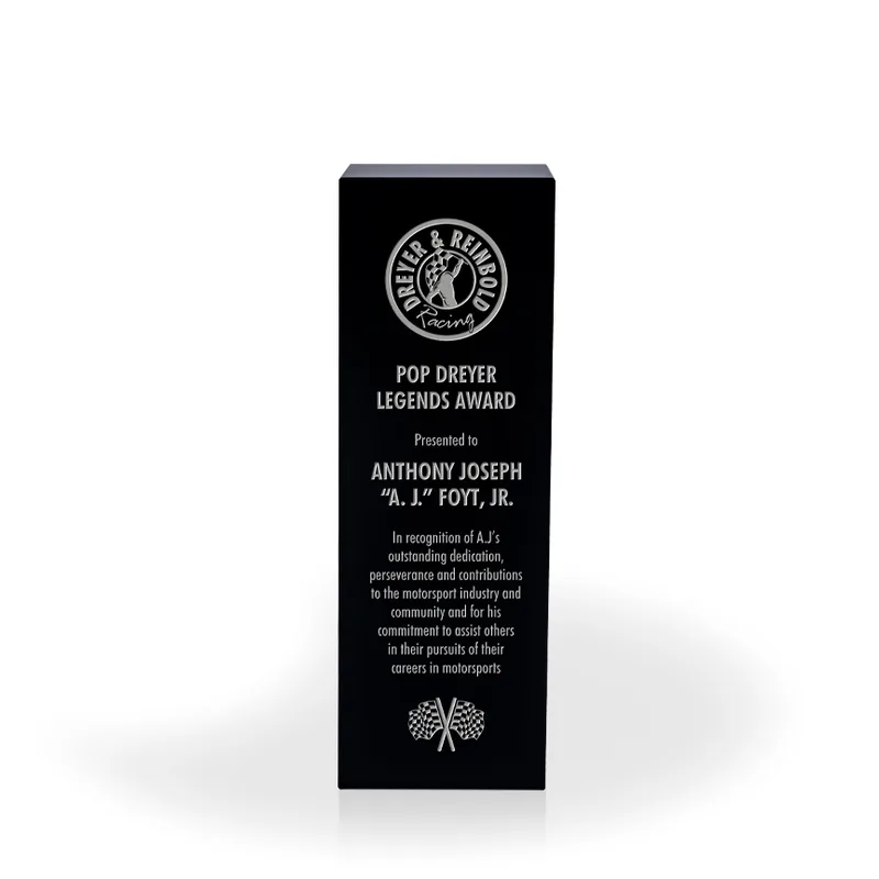 Alexis Black Crystal Column, Large