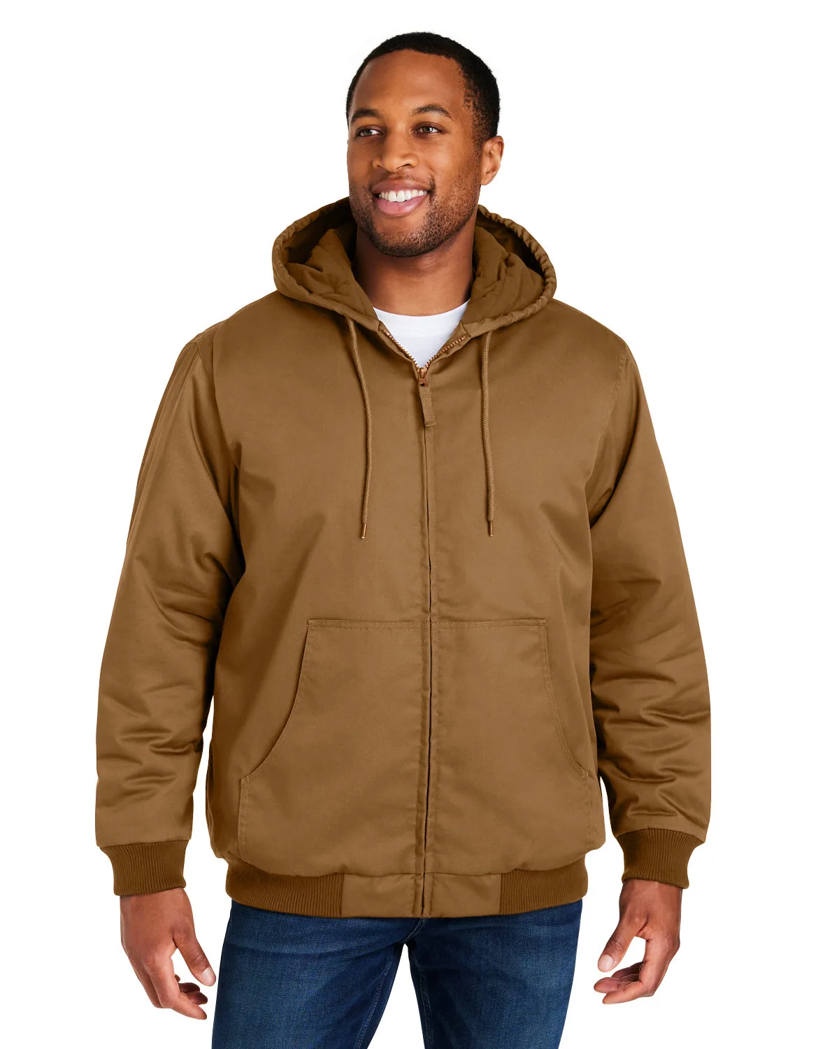 Harriton Unisex Tall ClimaBloc® Heavyweight Hooded Full-Zip Jacket view 4