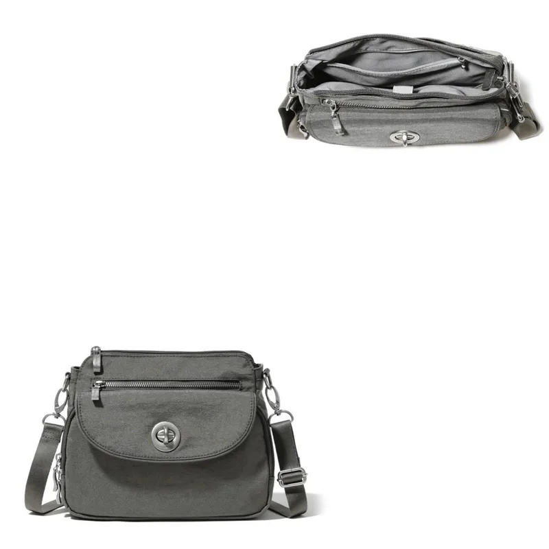 Baggallini Calais Crossbody Bag - Sterling Shimmer Gray