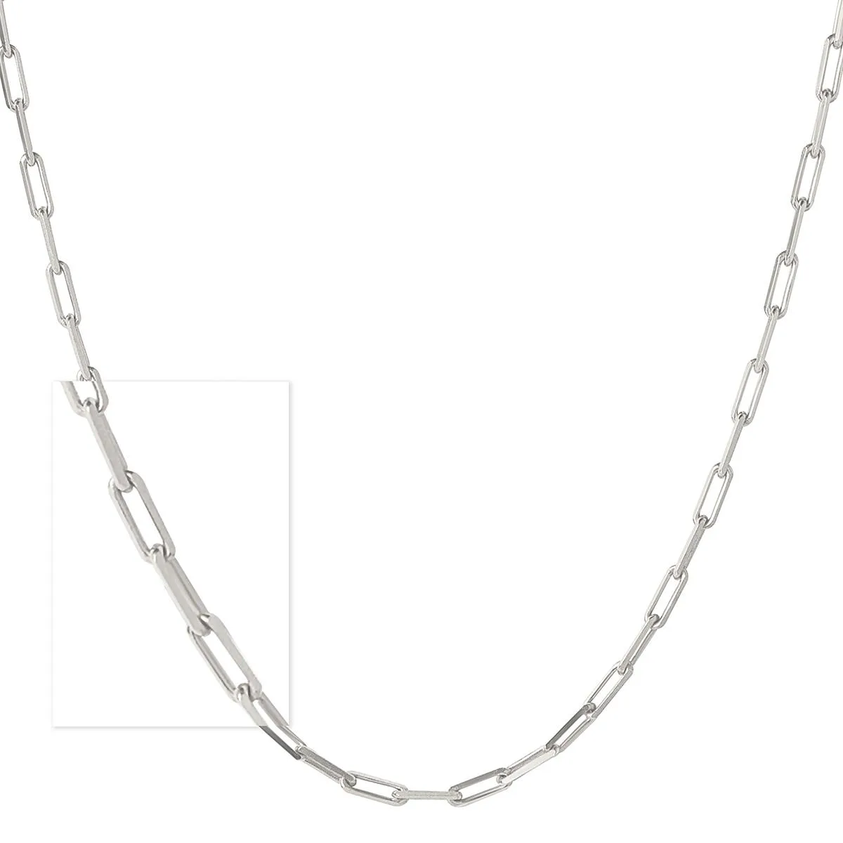 Jilco Inc Classic Paperclip Link Chain - Sterling Silver