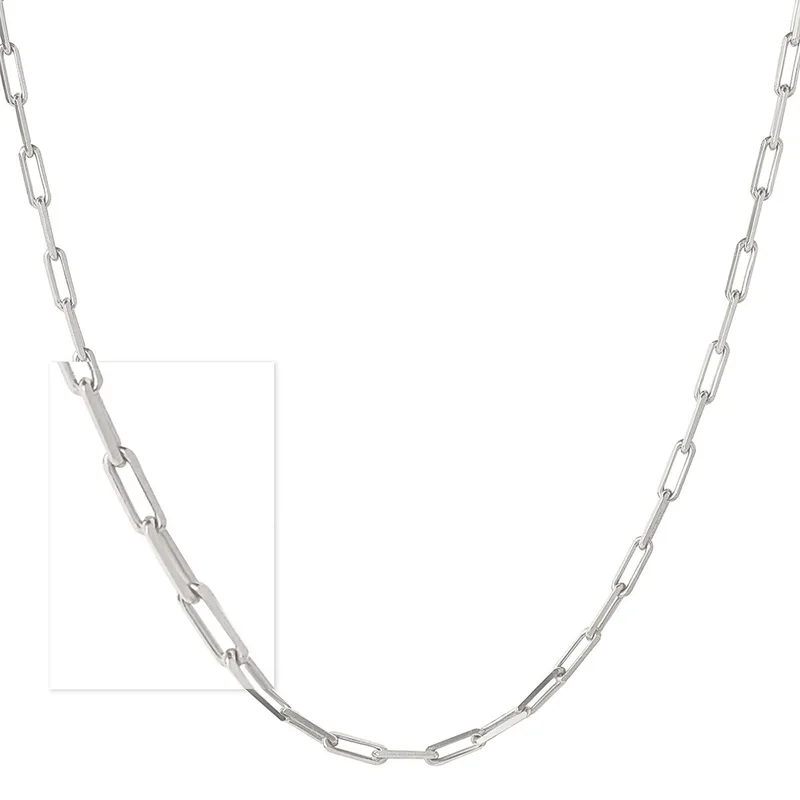 Jilco Inc Classic Paperclip Link Chain - Sterling Silver