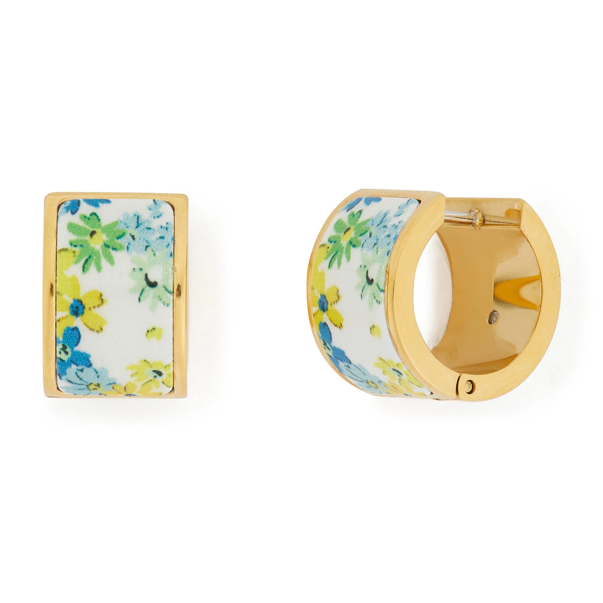 kate spade new york Heritage Spade Flower Huggies - Floral Medley Blue