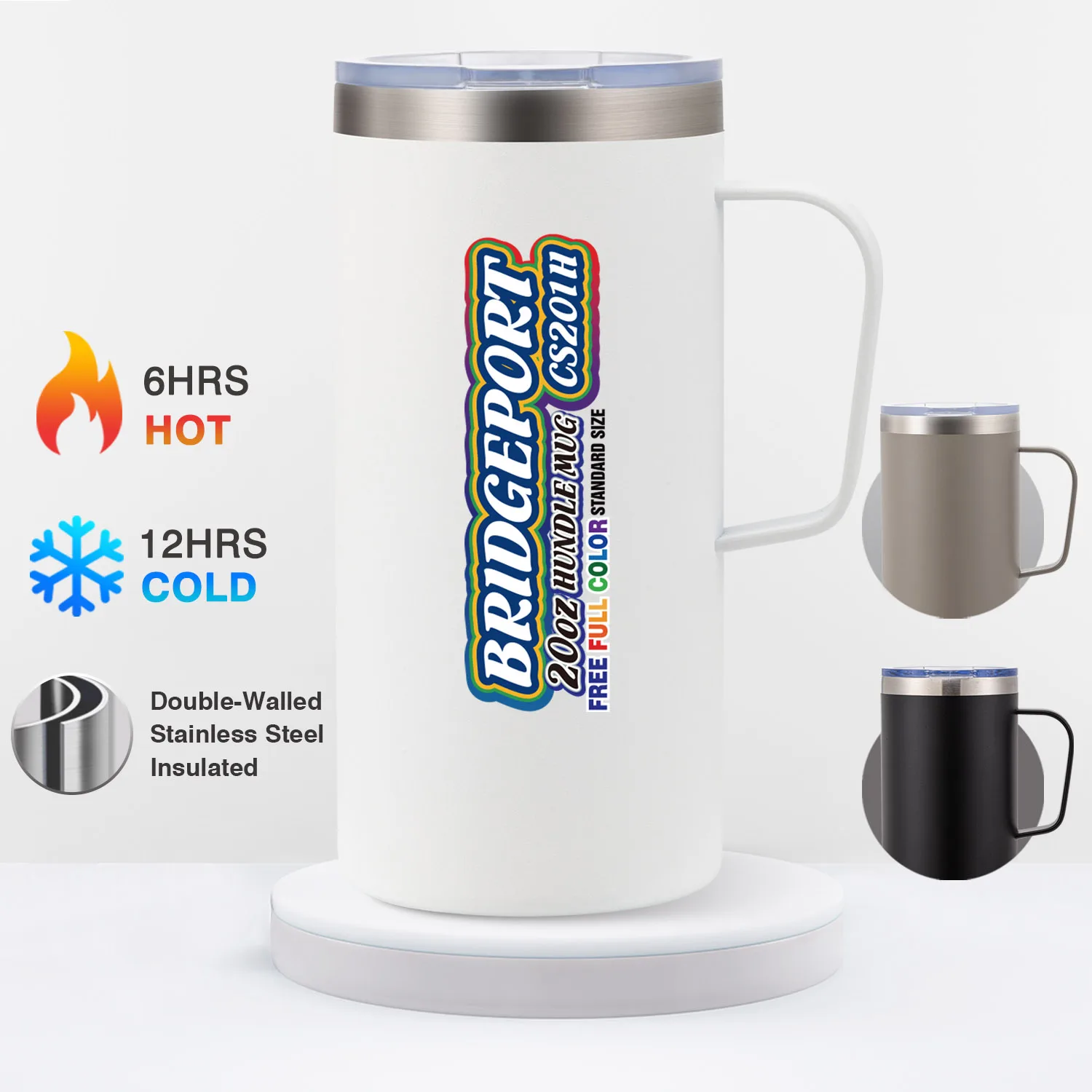 20 Oz. Bridgeport Handle Mug
