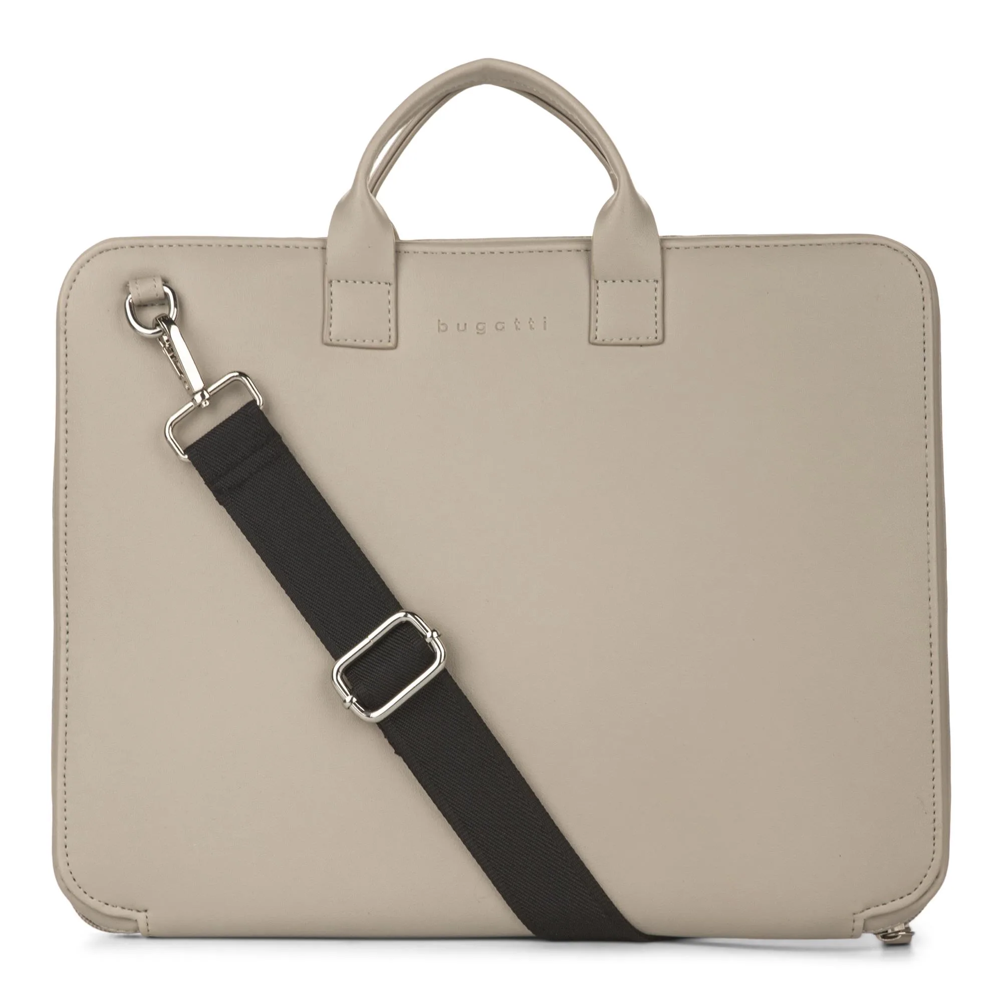 Bugatti Pure Collection Writing Case w/Setachable S/Strap Vegan Leather - Cream