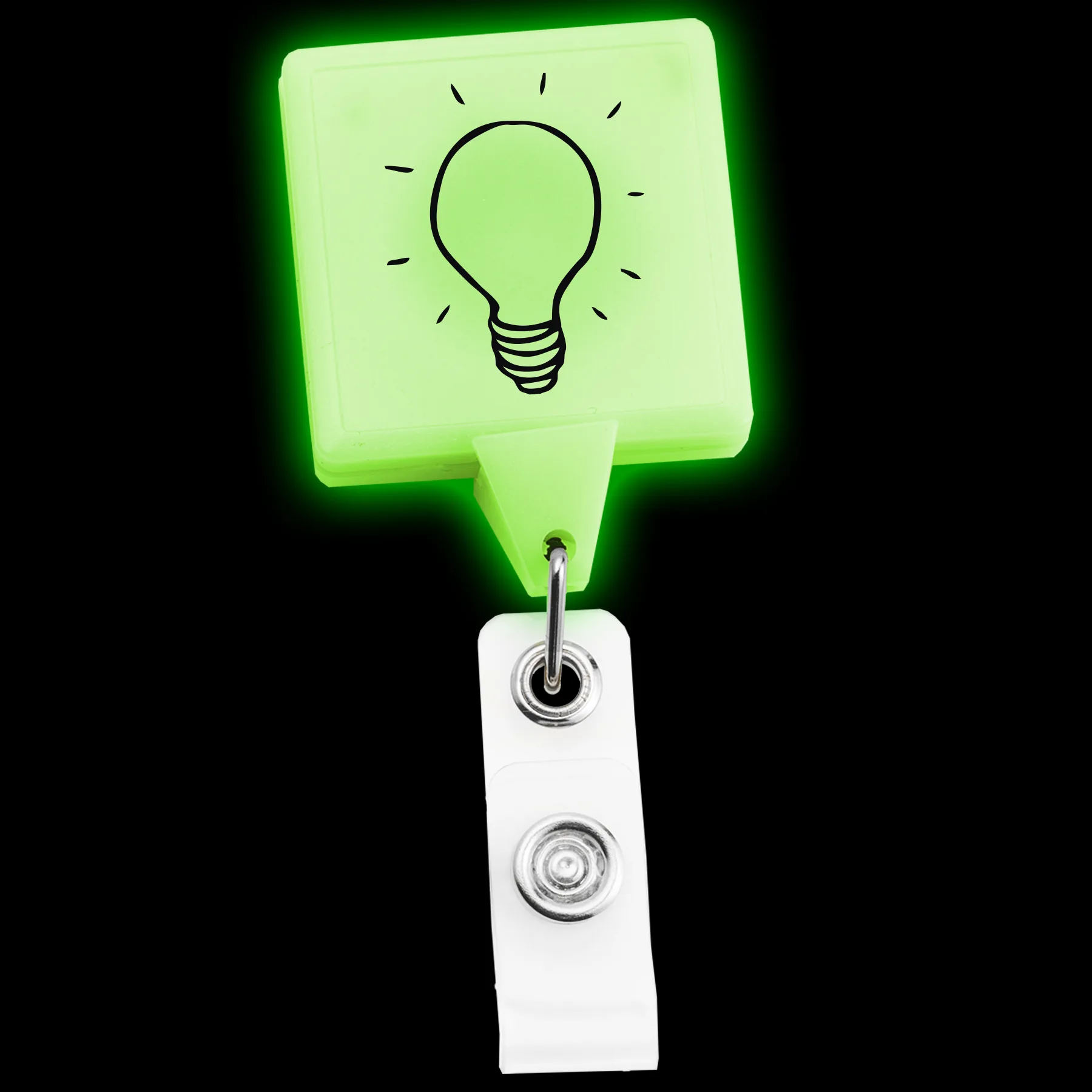 Glow in the Dark Jumbo Square Badge Reel