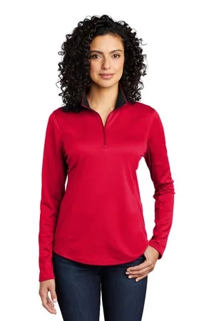 Port Authority ® Women's Silk Touch ™ Performance 1/4-Zip view 3
